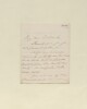 Letter from Lord Derby (Edward Stanley, 15th Earl of Derby), Knowsley, Prescot to Colonel Sir Lewis Pelly
